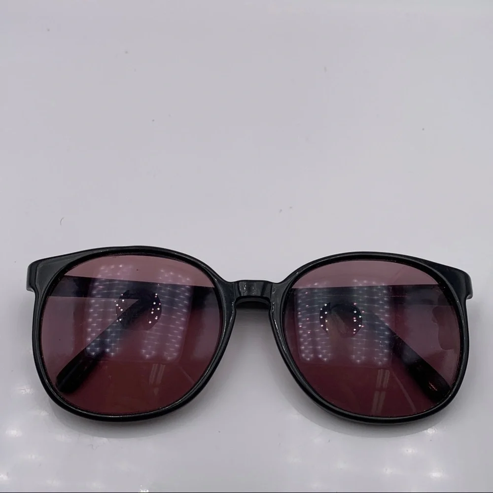 Vintage Black Oversized Oval Sunglasses Frames